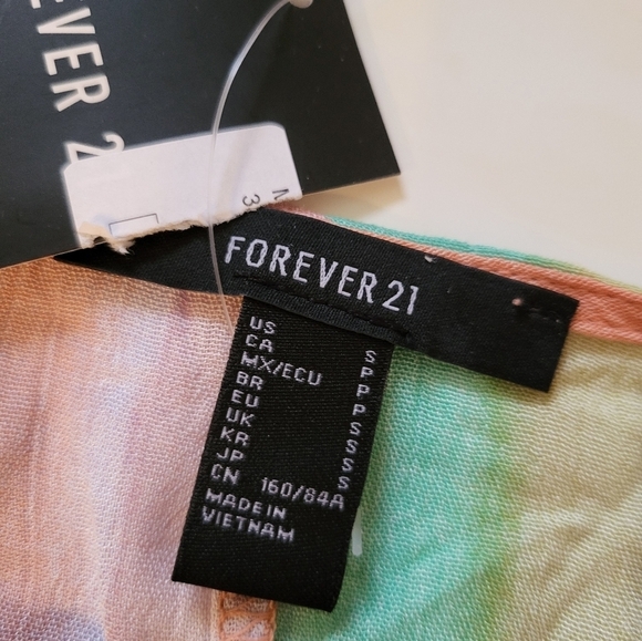 NWT Forever 21 light colored stripes small - Picture 4 of 12